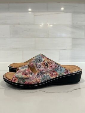 Finn Comfort NEW Jamaika Leather Slide Sandal in Iris Multi size EU 41/US10